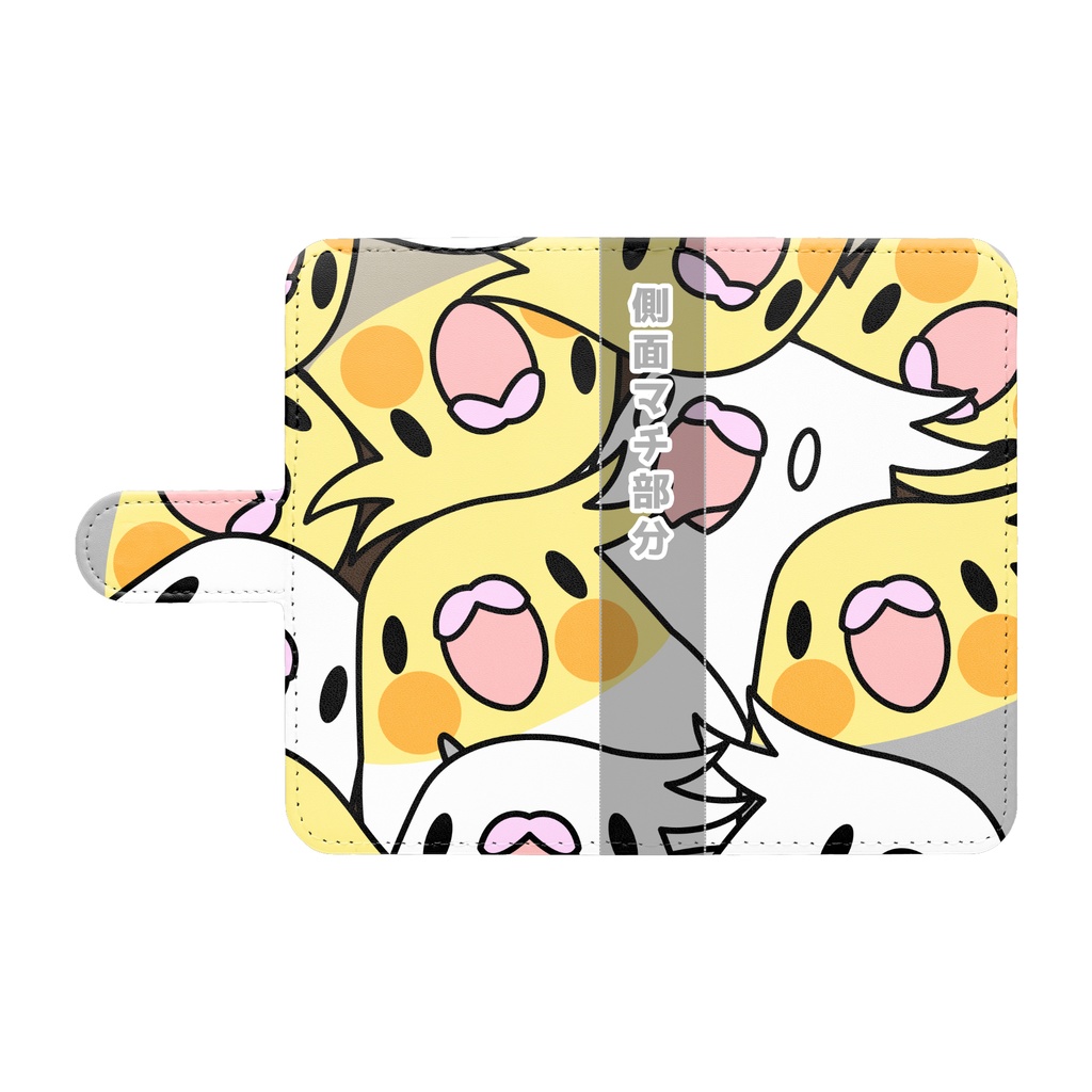 みっちりむっちり過密オカメインコさん手帳型Androidケース【まめるりはことり】