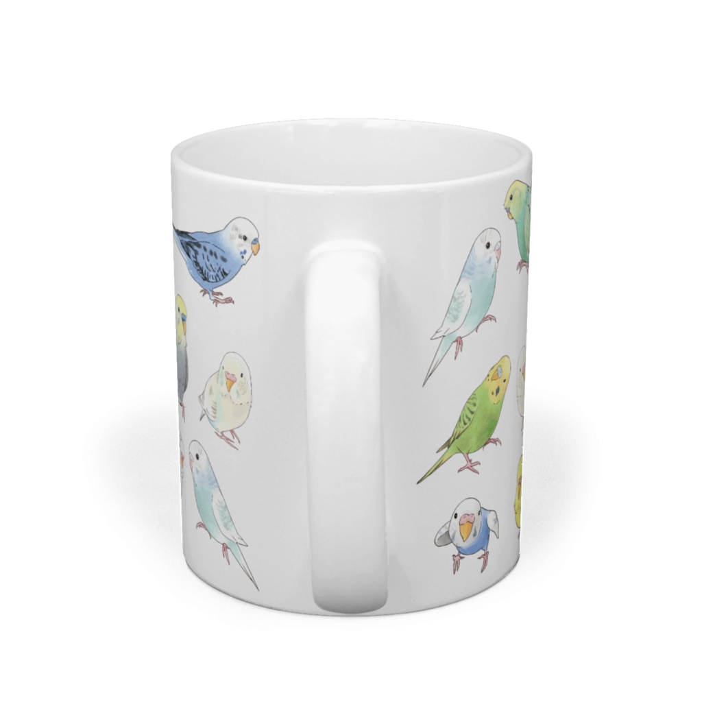 たくさんセキセイインコちゃんマグ【まめるりはことり】
