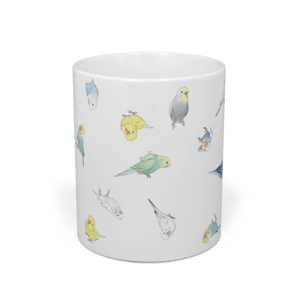 いっぱいセキセイインコちゃんマグ【まめるりはことり】