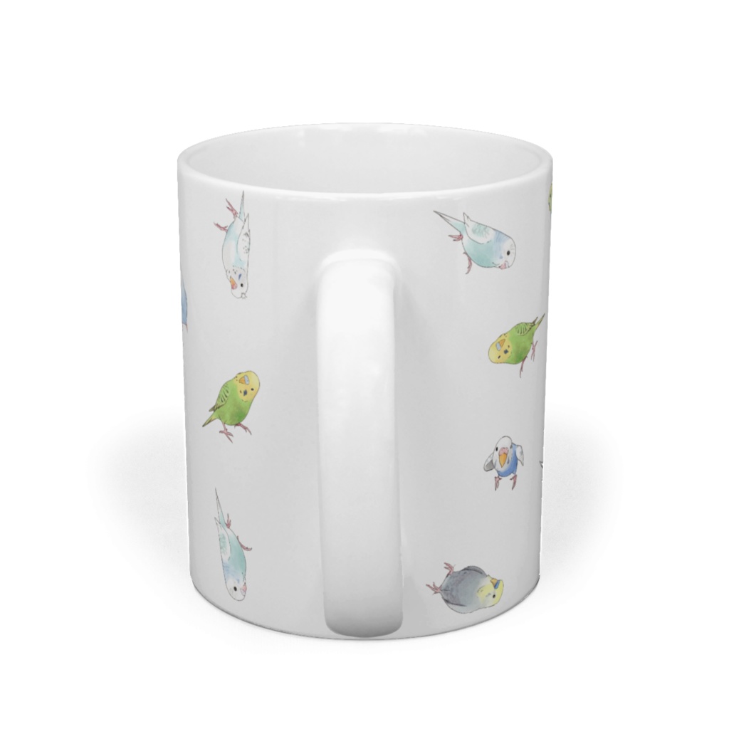 いっぱいセキセイインコちゃんマグ【まめるりはことり】