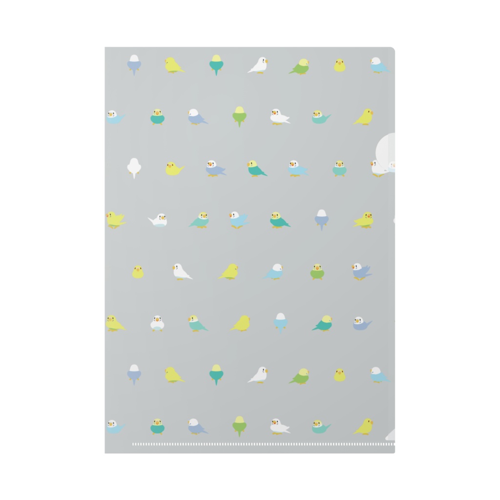 ちみまめセキセイインコちゃんクリアファイル【まめるりはことり】