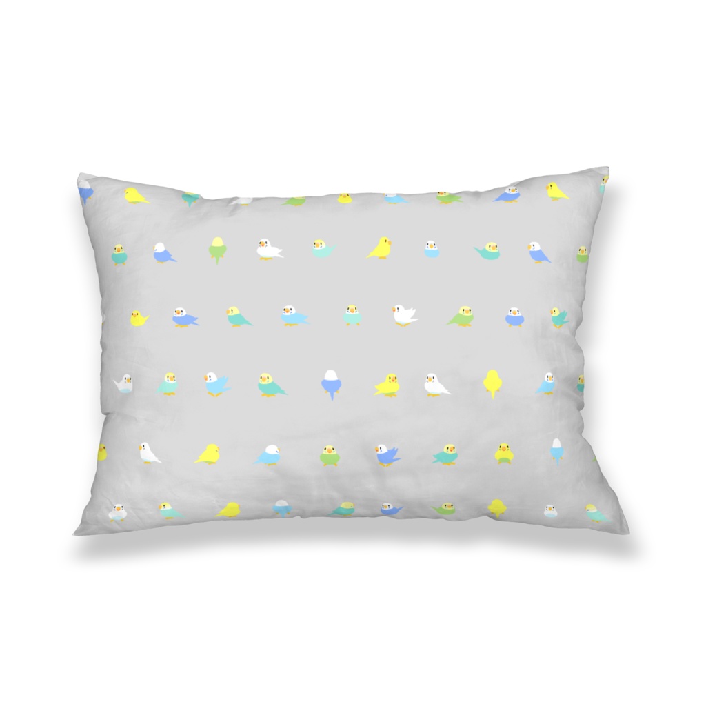 ちみまめセキセイインコちゃん枕カバー【まめるりはことり】