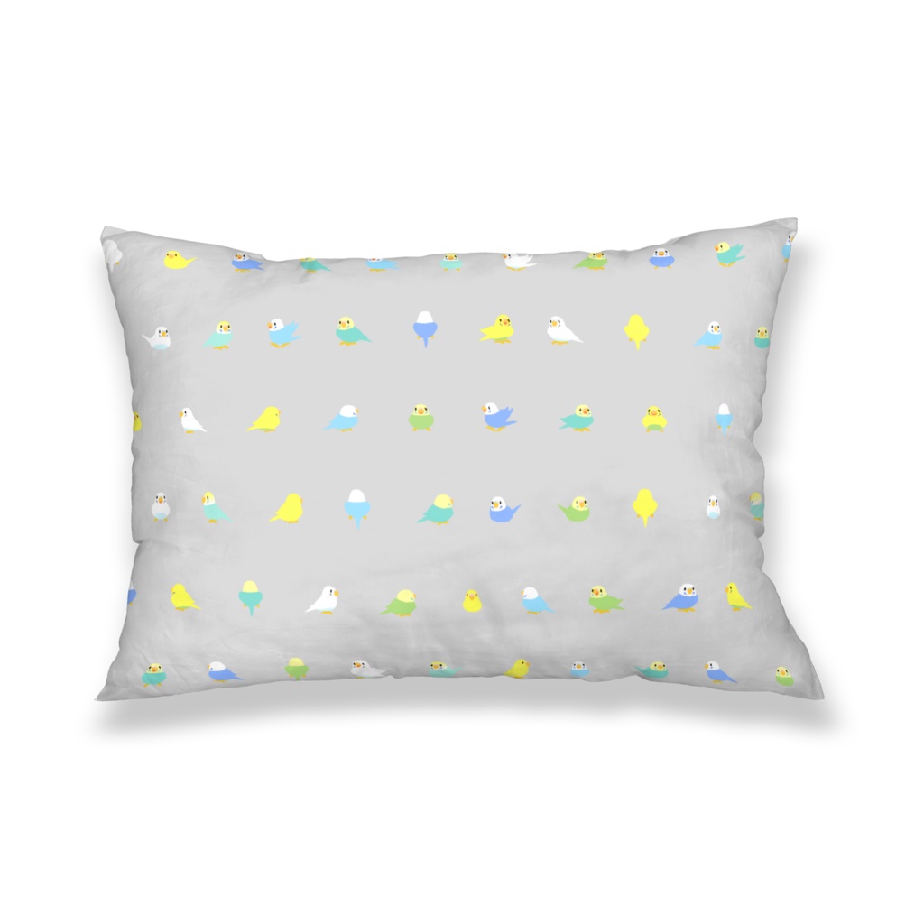 ちみまめセキセイインコちゃん枕カバー【まめるりはことり】