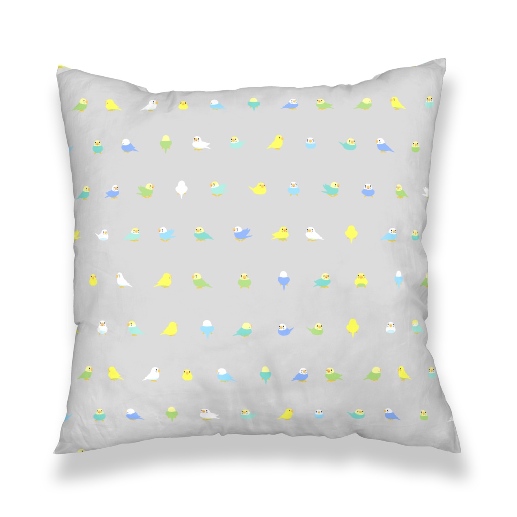 ちみまめセキセイインコちゃんクッションカバー【まめるりはことり】