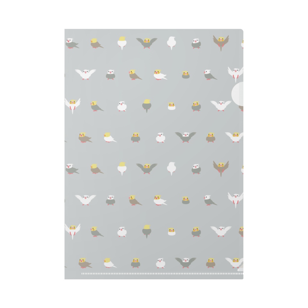 ちみまめオカメインコちゃんクリアファイル【まめるりはことり】