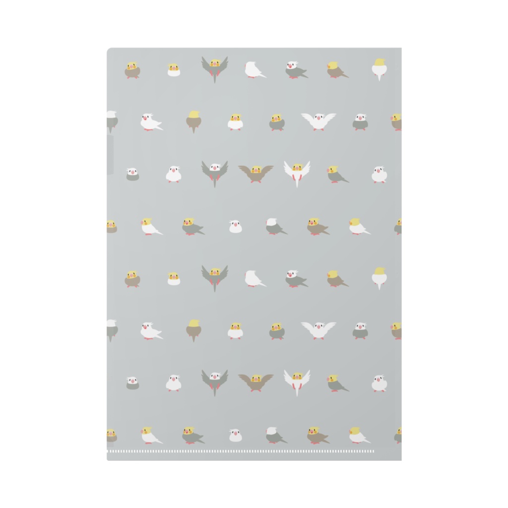 ちみまめオカメインコちゃんクリアファイル【まめるりはことり】