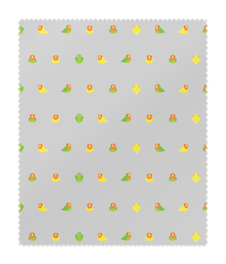 ちみまめコザクラインコちゃんメガネ拭き【まめるりはことり】