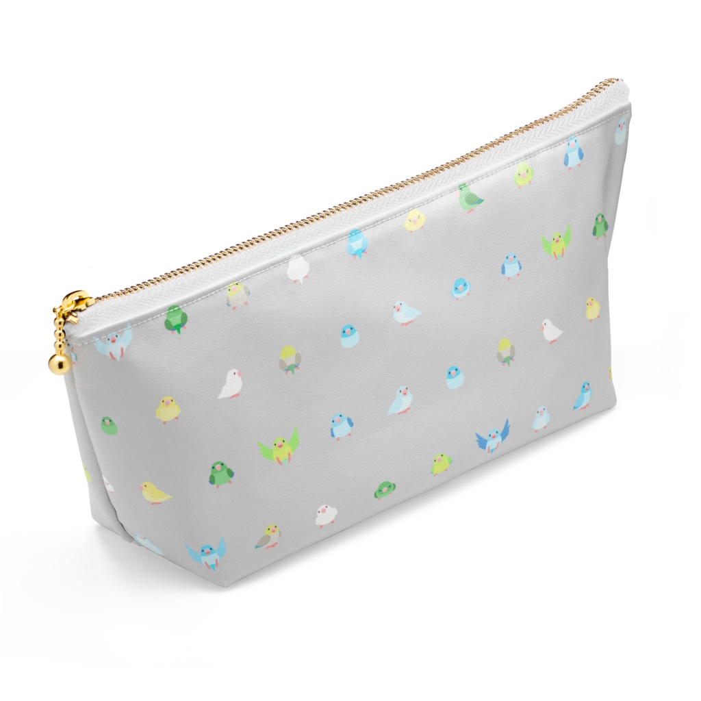 ちみまめマメルリハちゃんポーチ【まめるりはことり】