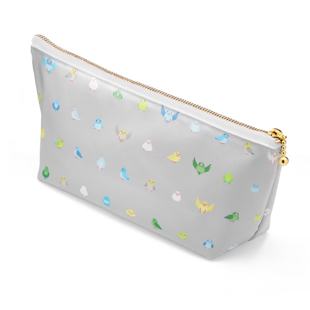 ちみまめマメルリハちゃんポーチ【まめるりはことり】