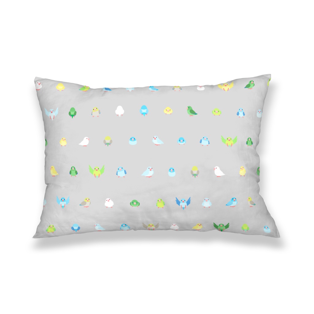 ちみまめマメルリハちゃん枕カバー【まめるりはことり】