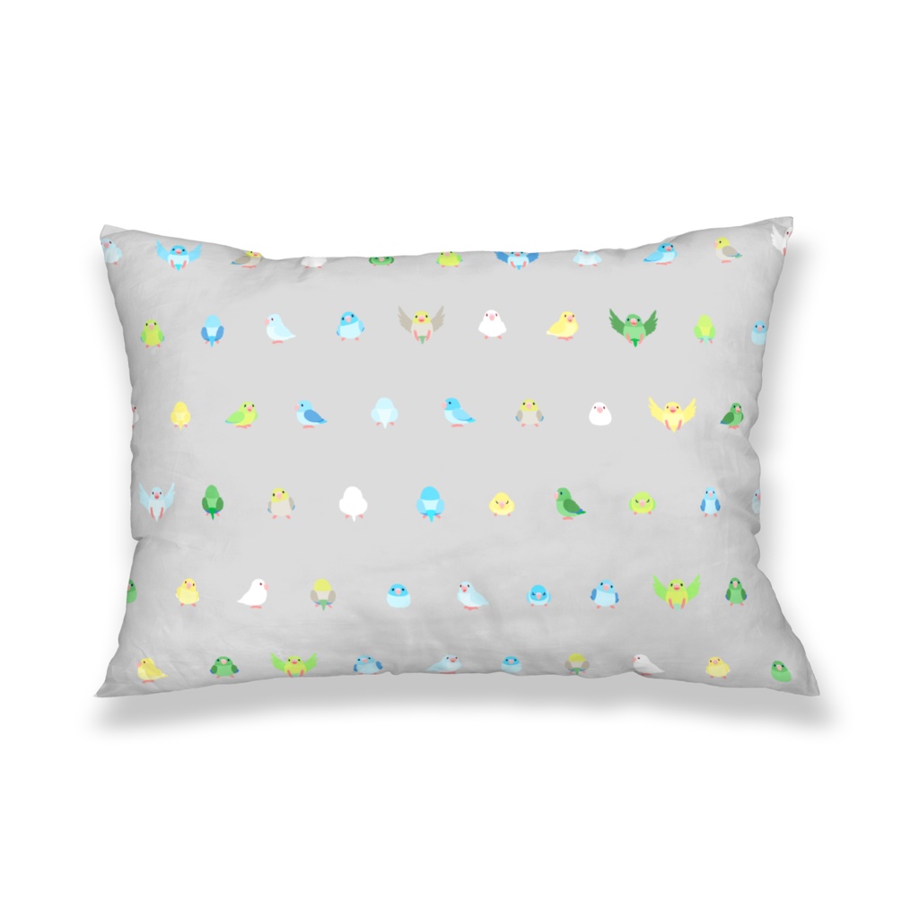 ちみまめマメルリハちゃん枕カバー【まめるりはことり】