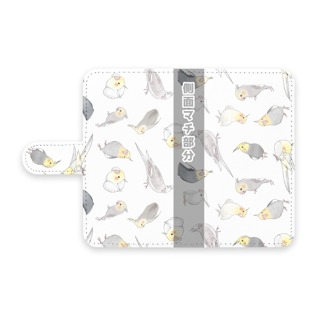 たっぷりオカメインコちゃん手帳型Androidケース【まめるりはことり】