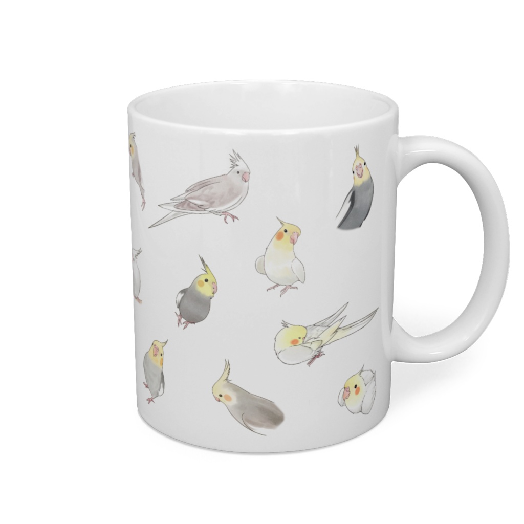 たっぷりオカメインコちゃんマグ【まめるりはことり】