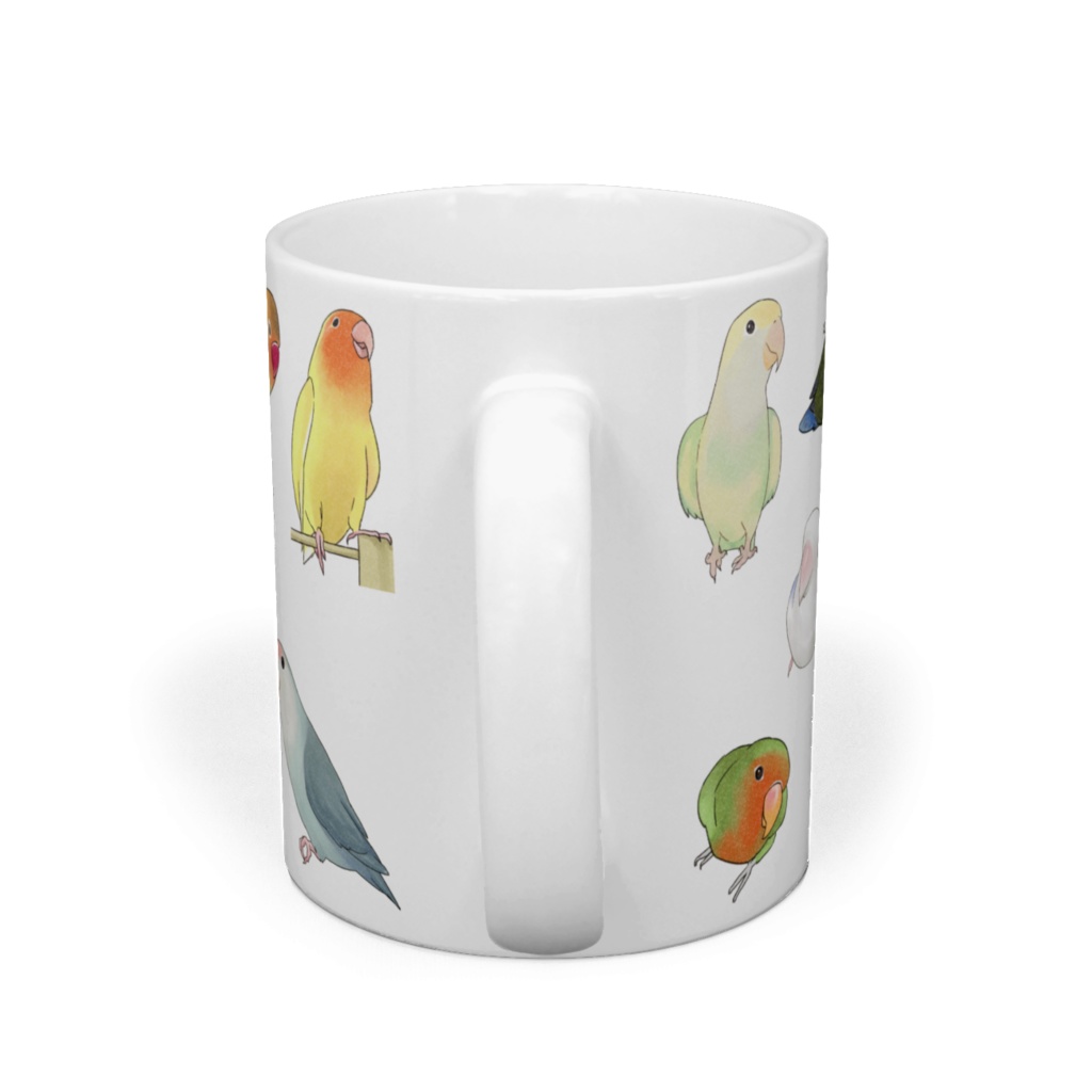 たっぷりラブバード(コザクラインコ・ボタンインコ)ちゃんマグ【まめるりはことり】