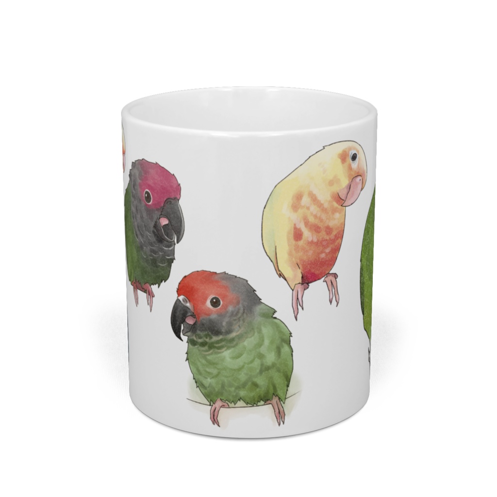 たっぷりウロコインコちゃんマグ【まめるりはことり】