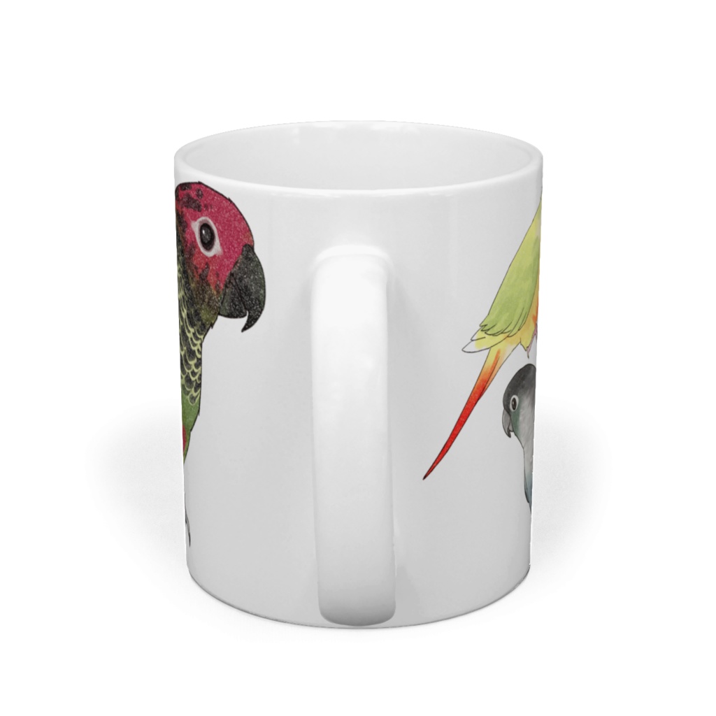 たっぷりウロコインコちゃんマグ【まめるりはことり】