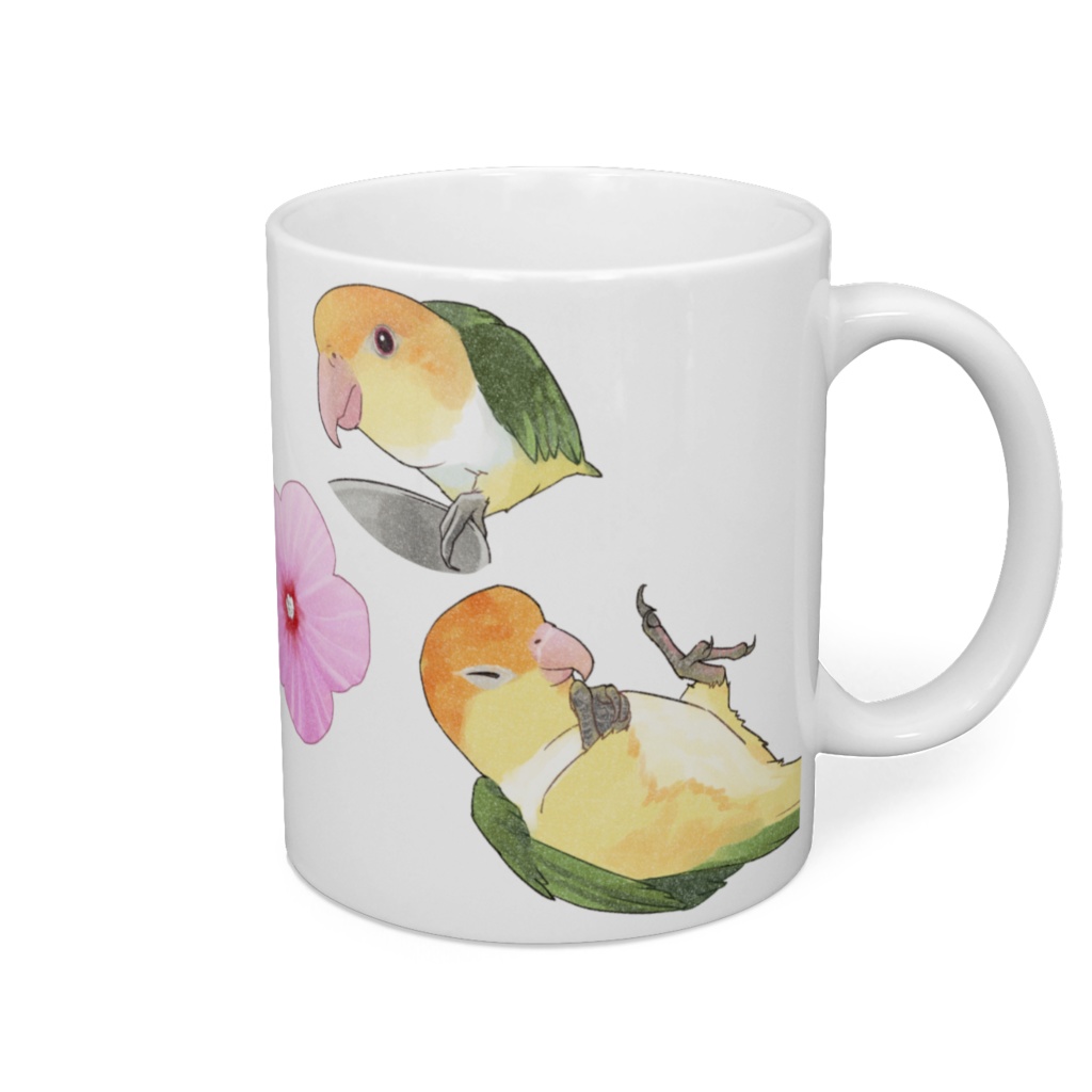 たっぷりシロハラインコちゃんマグ【まめるりはことり】