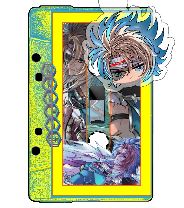 ミニパーツ付きカセット風アクキー