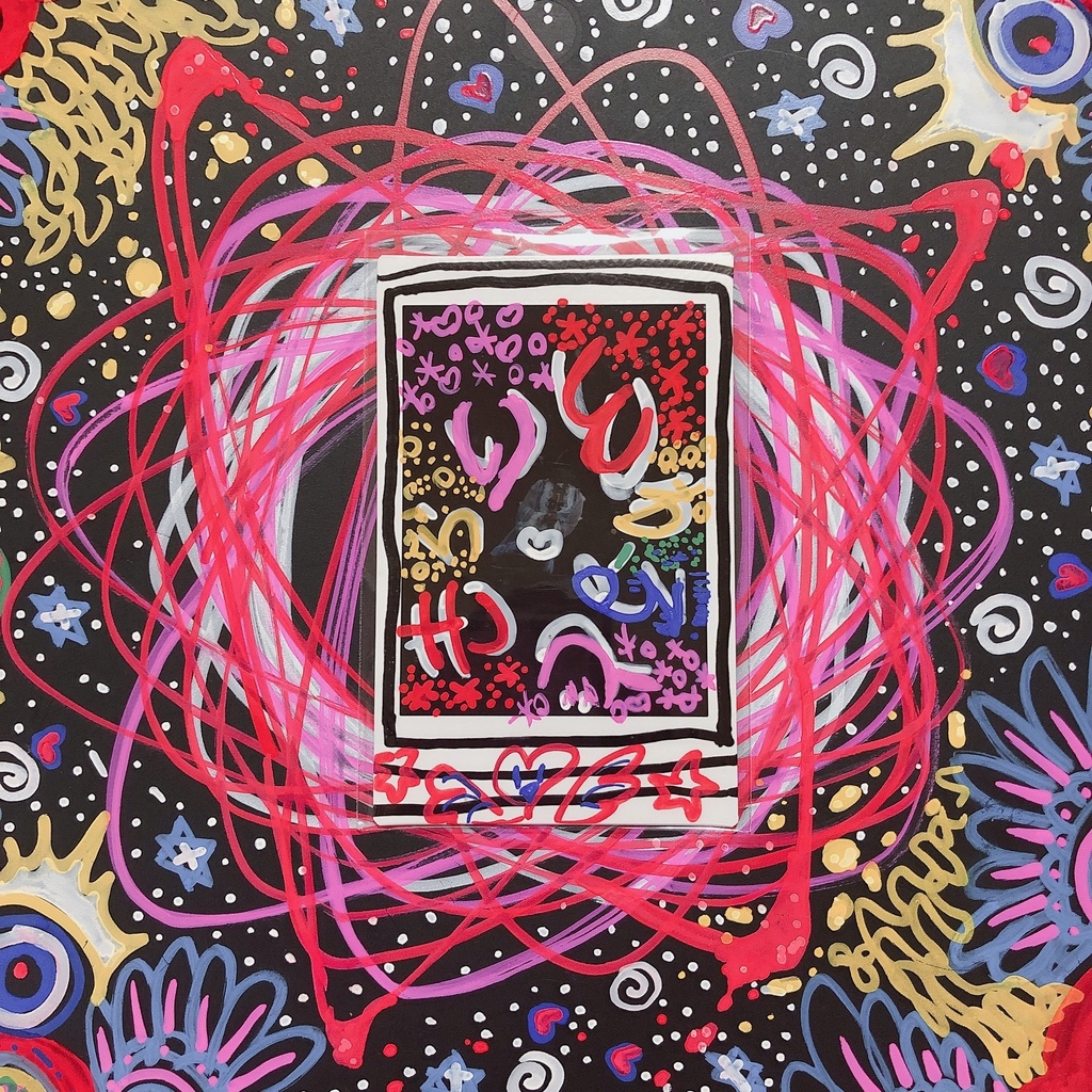 【展示】お絵描きチェキ お守り