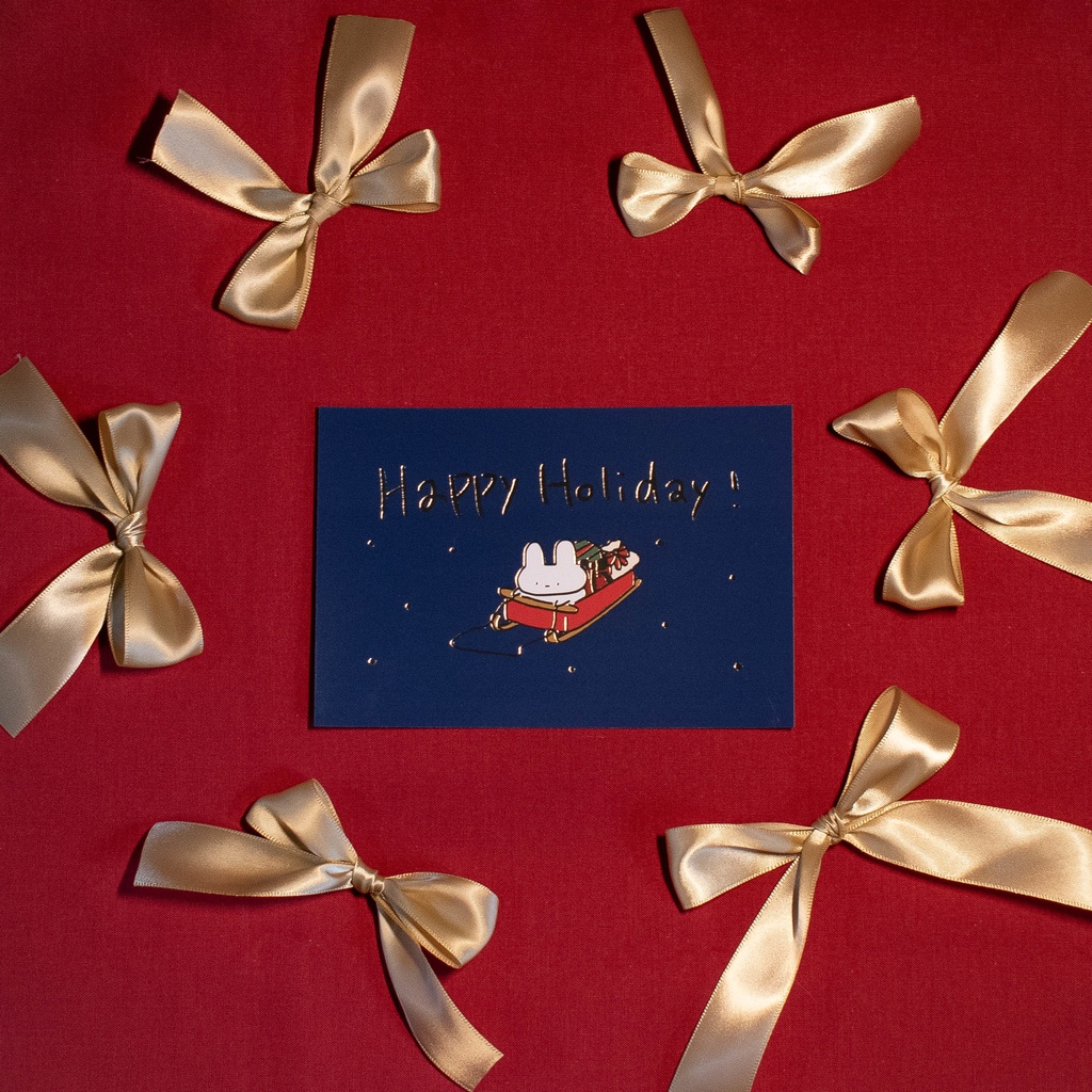【箔押しポストカード】Holiday!