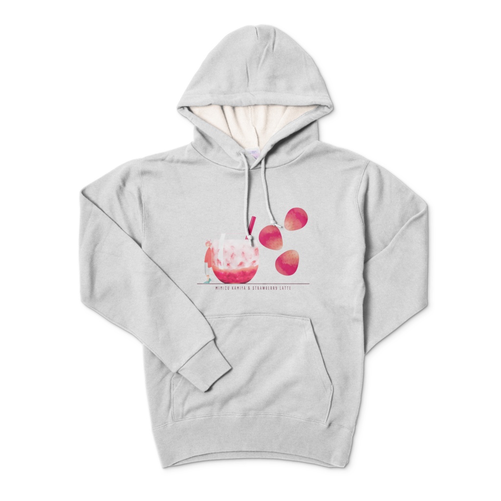 みみずイチゴミルクパーカー
