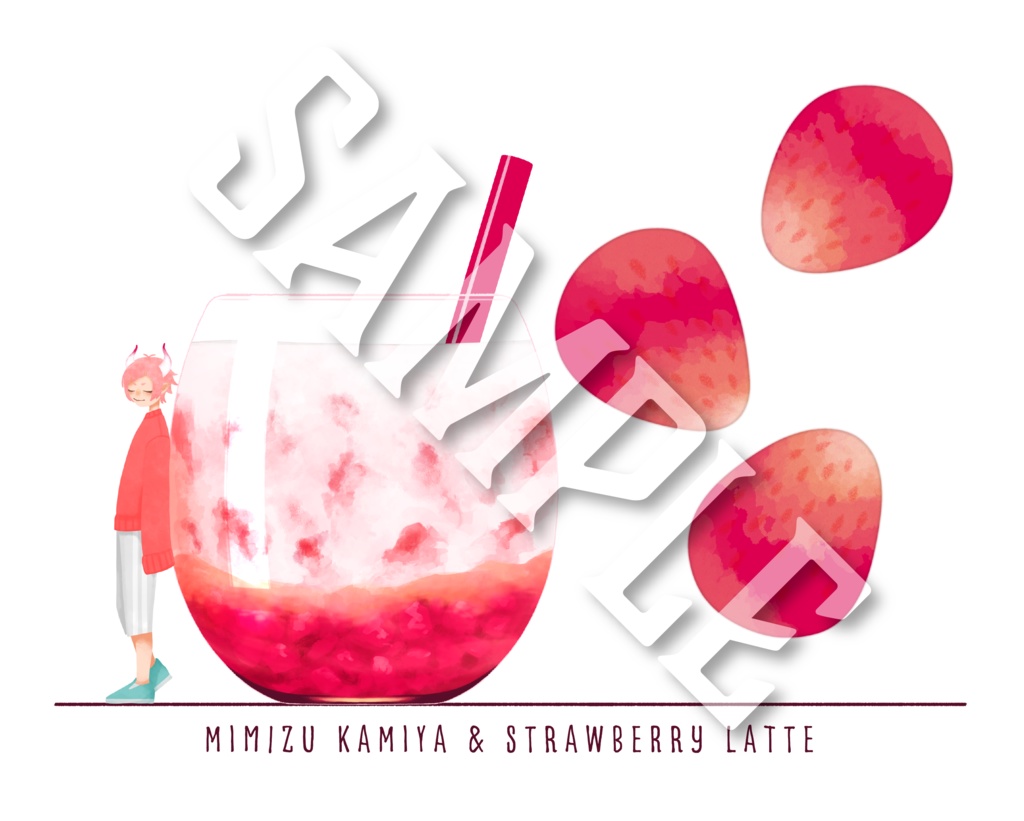 みみず イチゴミルク サコッシュ