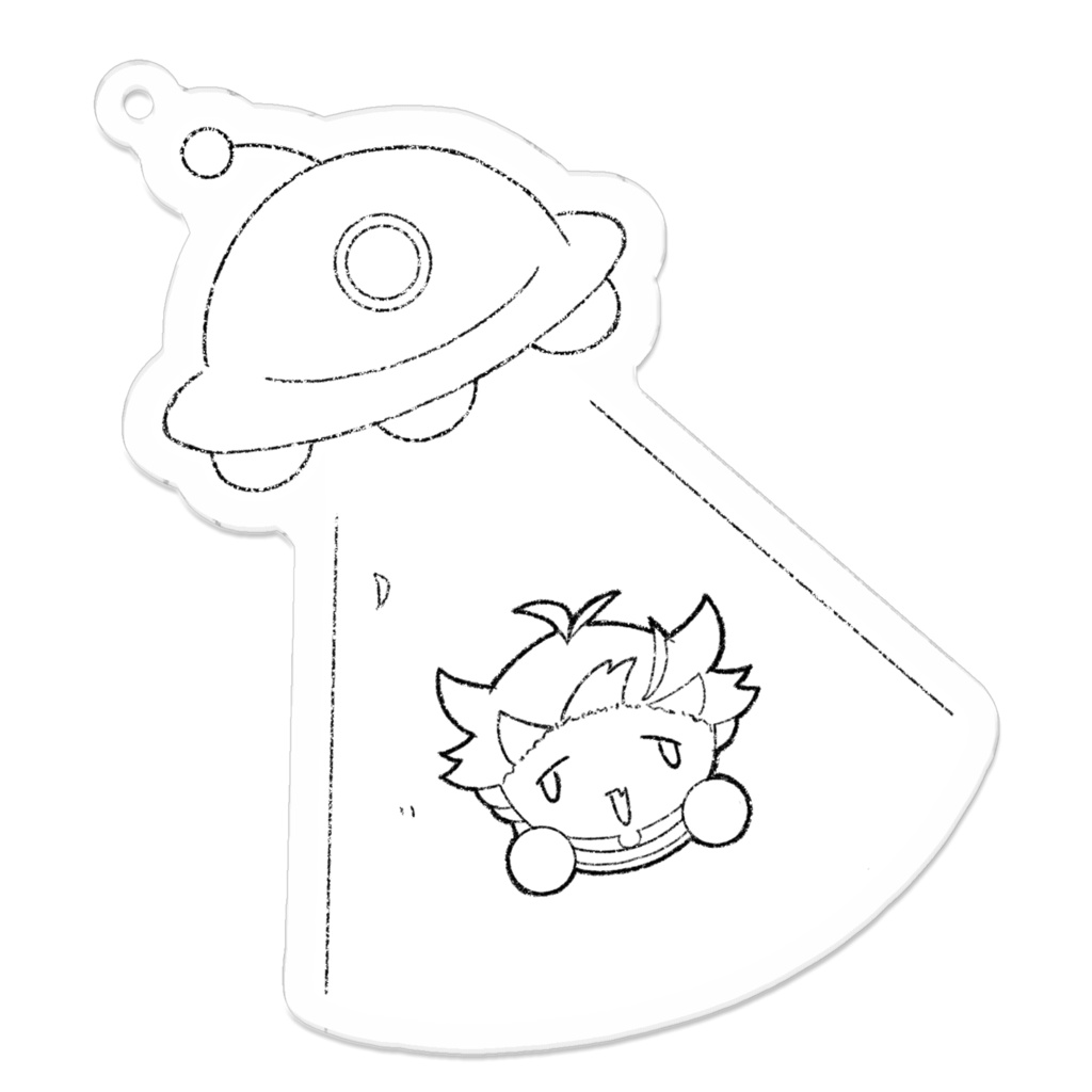 キャトられおあ顔 アクリルキーホルダー