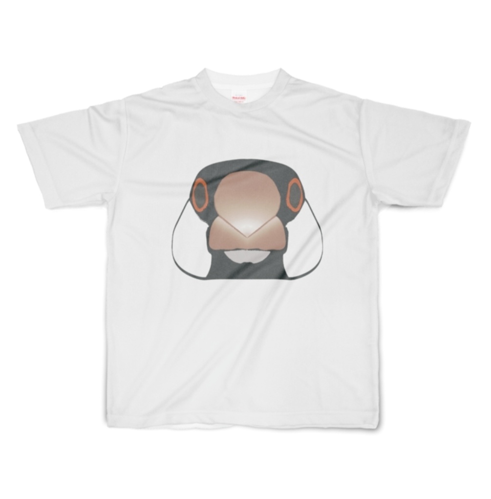 オリジナルTシャツ 桜文鳥顔 白