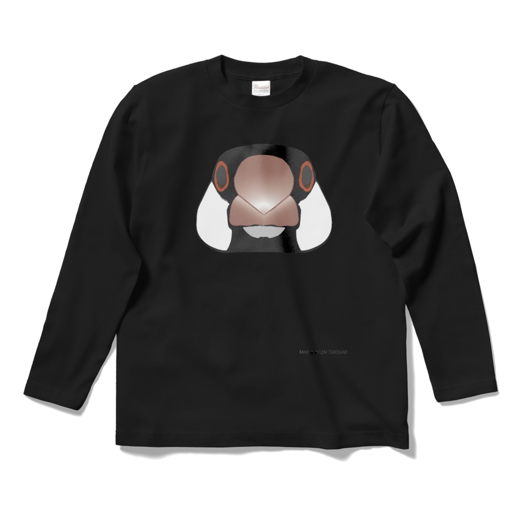 オリジナルロングTシャツ 桜文鳥 黒