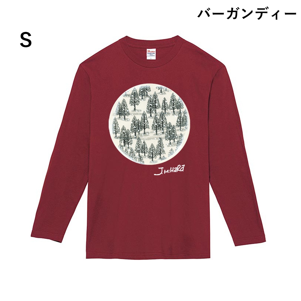 2024新作!【受注生産・受付終了】はみだしっ子ラストページ長袖Tシャツ(バーガンディ)