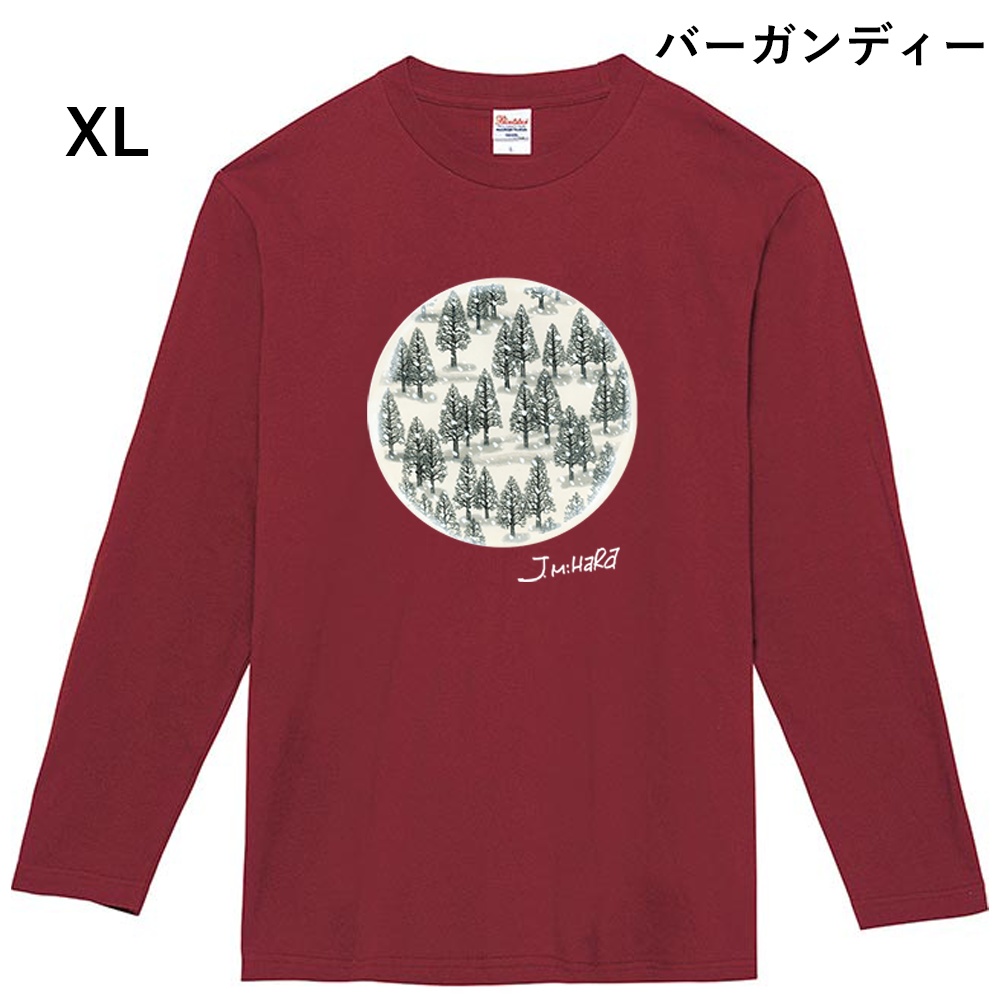 2024新作！【受注生産・受付終了】はみだしっ子ラストページ長袖Tシャツ（バーガンディ）