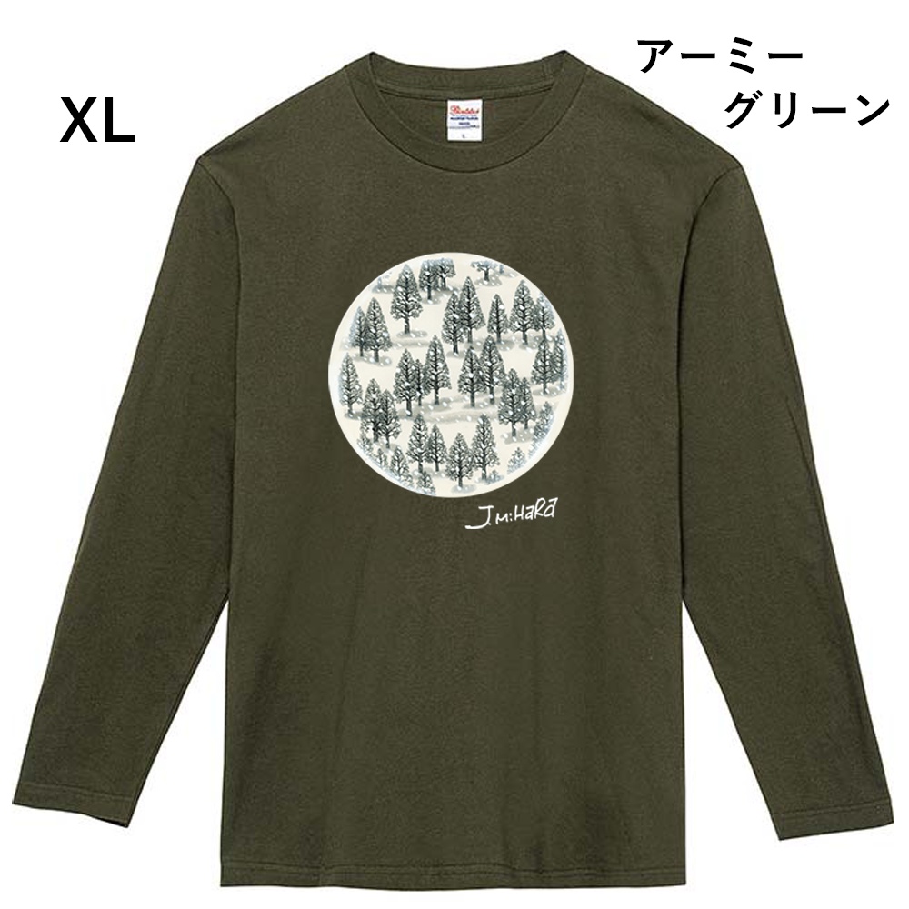 2024新作!【受注生産・受付終了】はみだしっ子ラストページ長袖Tシャツ(アーミーグリーン)