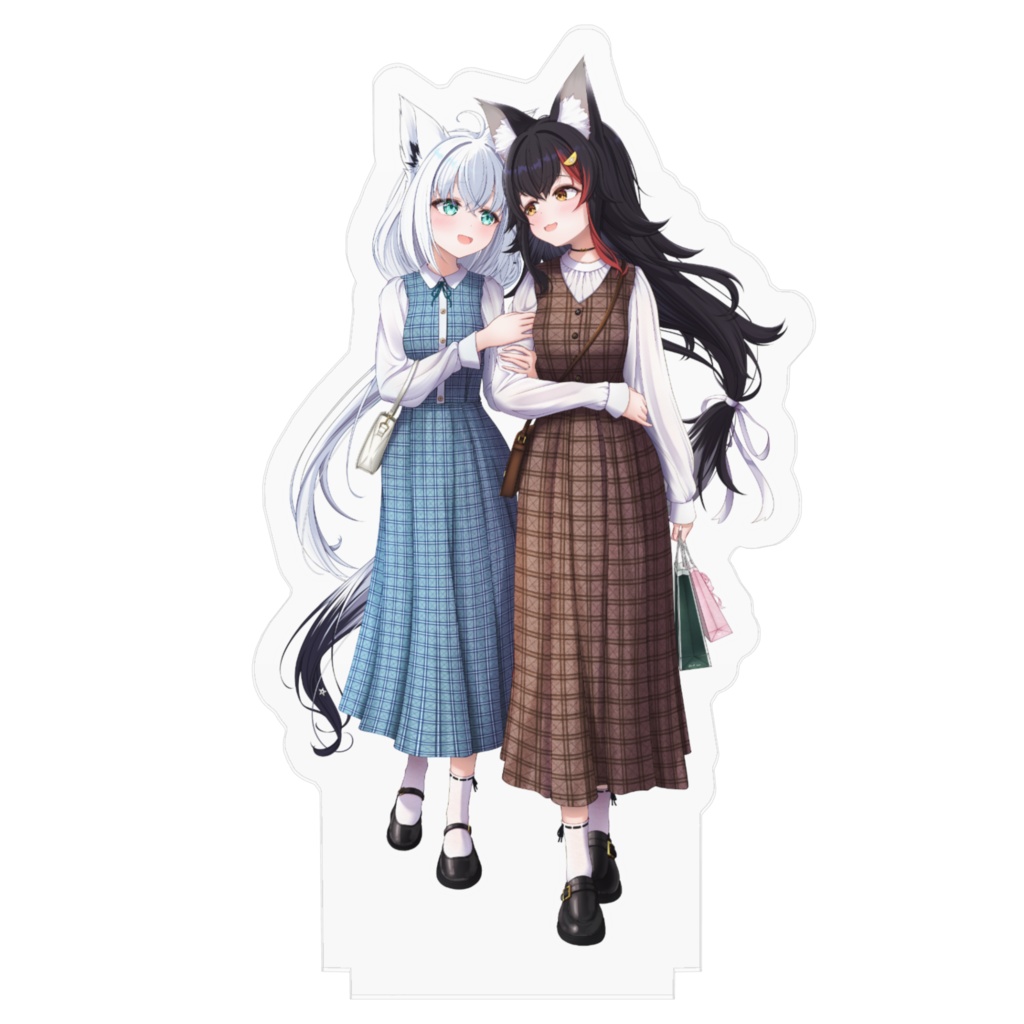 【非公式】大神ミオ&白上フブキ:デートアクリルフィギュア