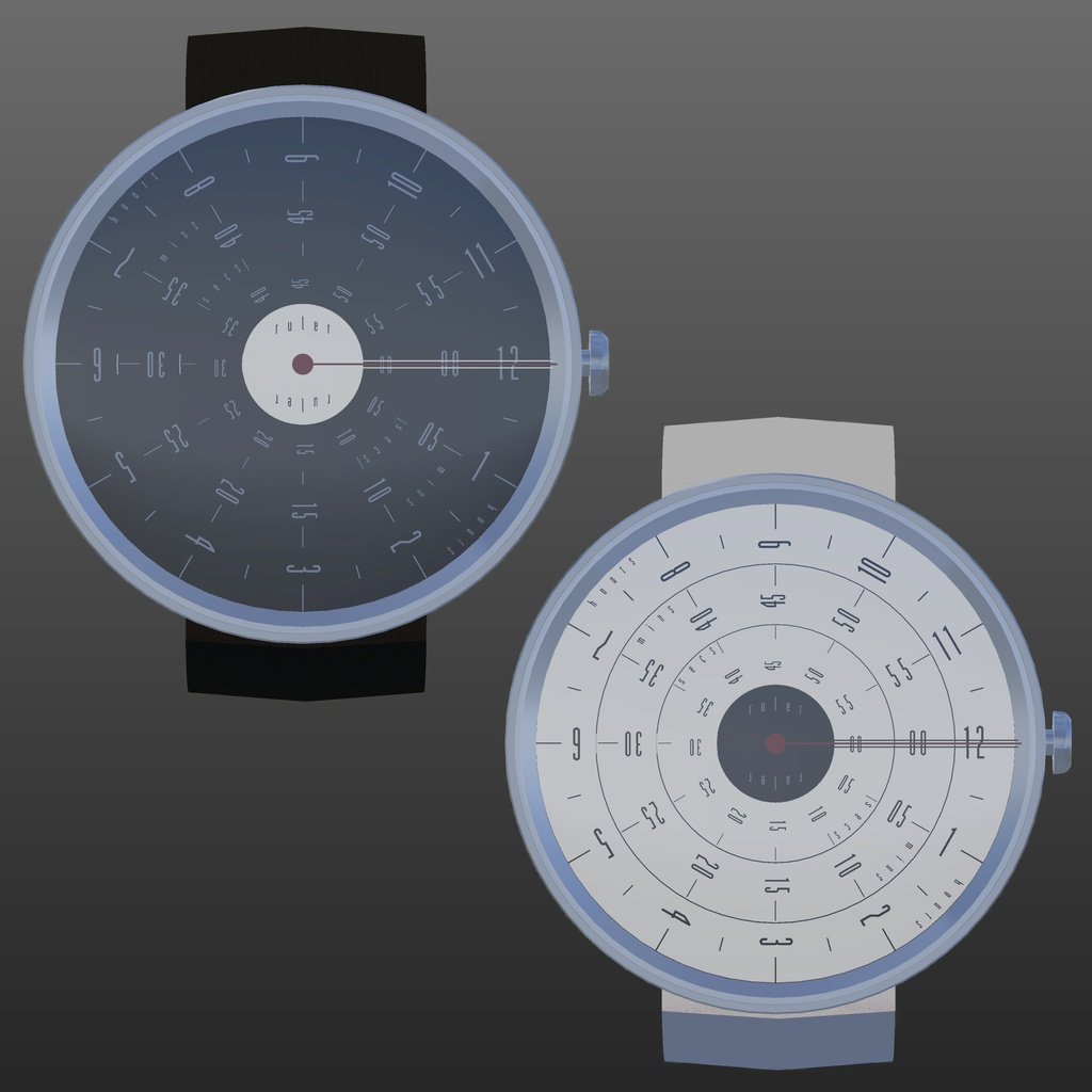 文字盤回転式 腕時計 Ruler