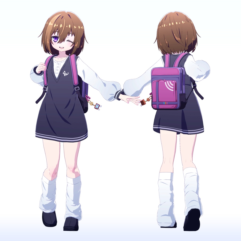 【VRChat向けオリジナル3Dモデル】須導 シヱル