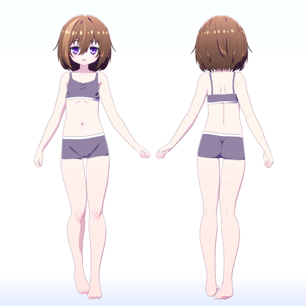 【VRChat向けオリジナル3Dモデル】須導 シヱル