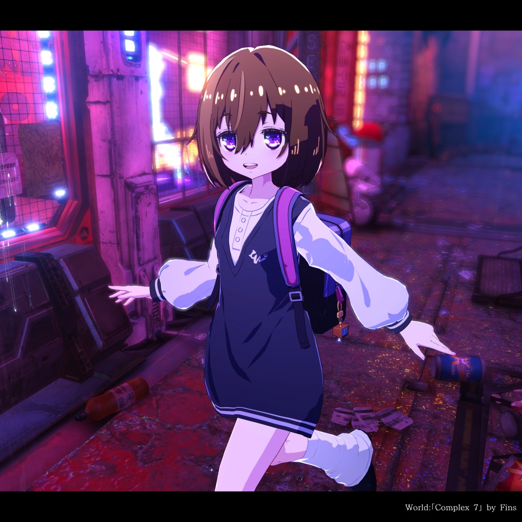 【VRChat向けオリジナル3Dモデル】須導 シヱル