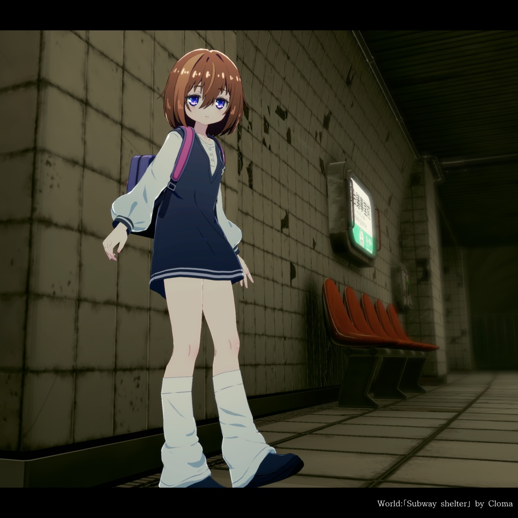 【VRChat向けオリジナル3Dモデル】須導 シヱル