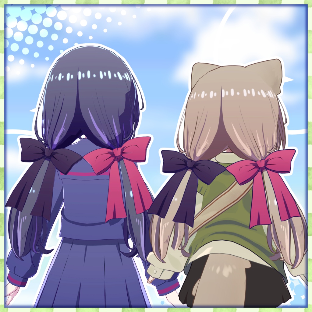 【3D髪型:複数アバター対応】Twintail Hair Type 01