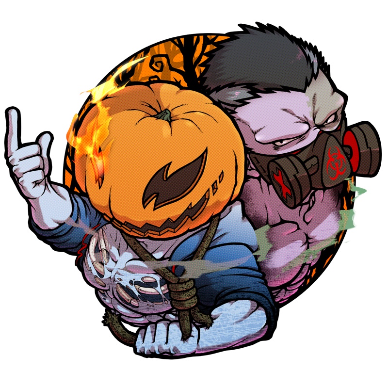 【創作】ハロウィン風 アクリルキーホルダー