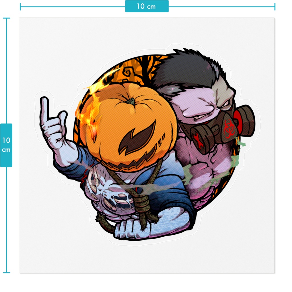【創作】ハロウィン風 クリアステッカー