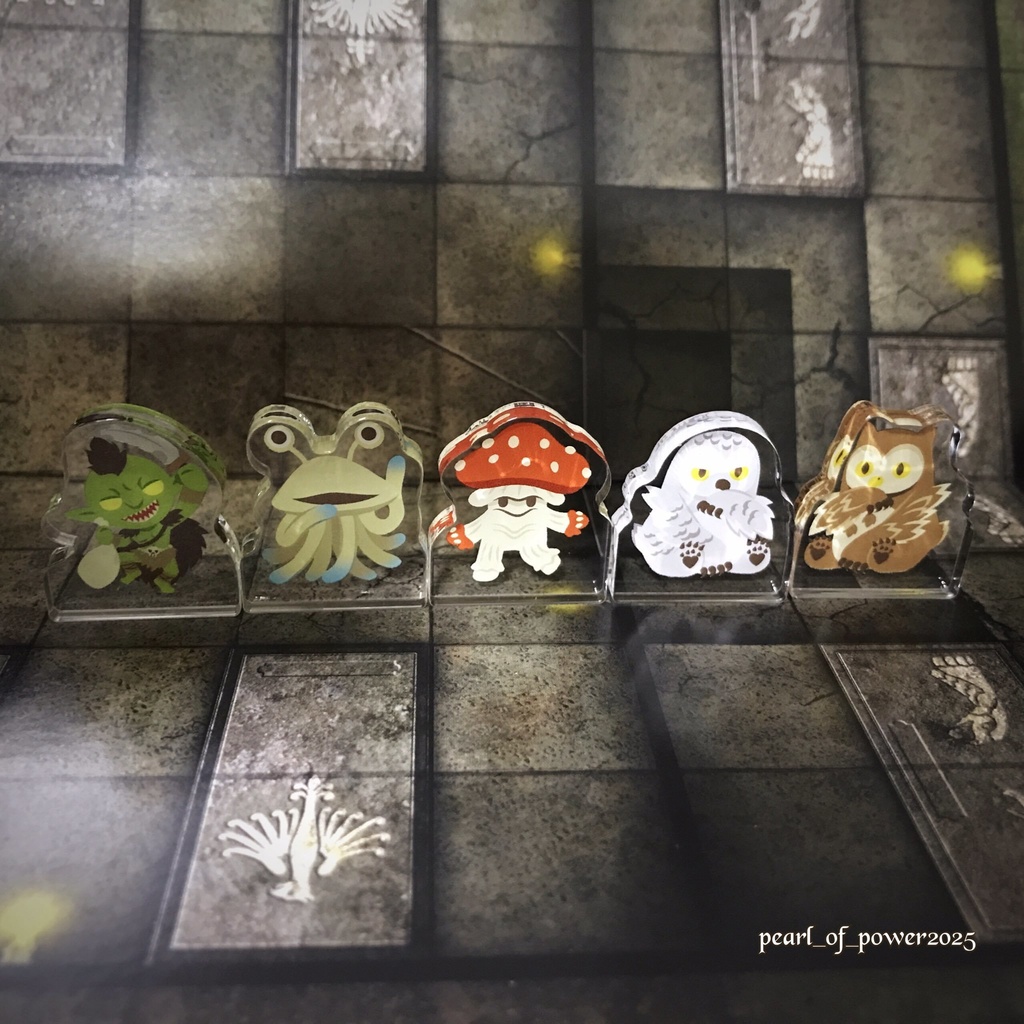 【C107】アクリルフィギュアコマ(ゴブリン・フランフ・マイコニド・アウルベア(白)・(茶)