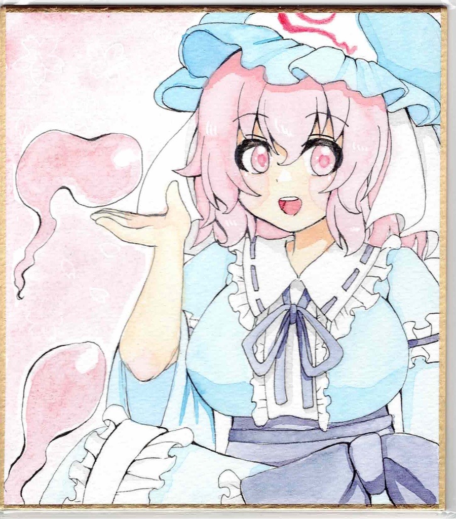 小色紙　西行寺幽々子