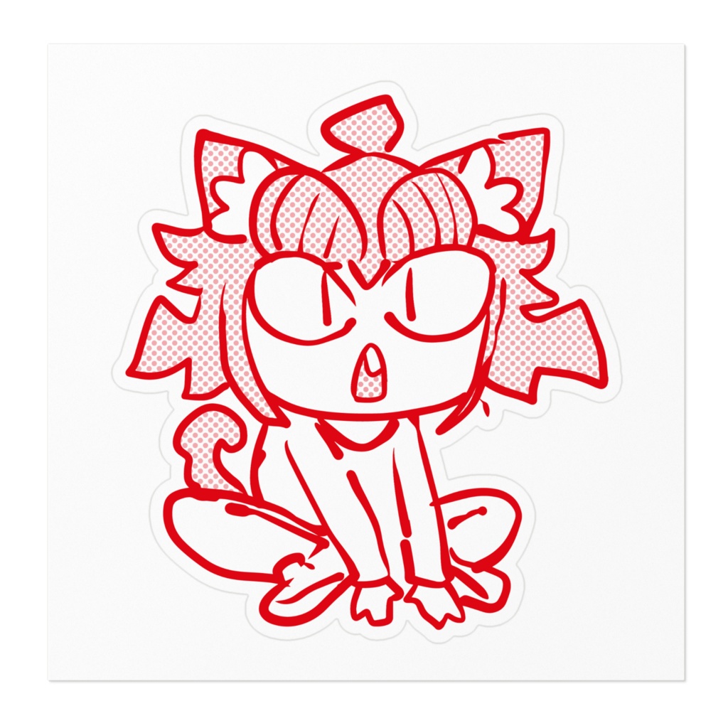 おすわりナツステッカー