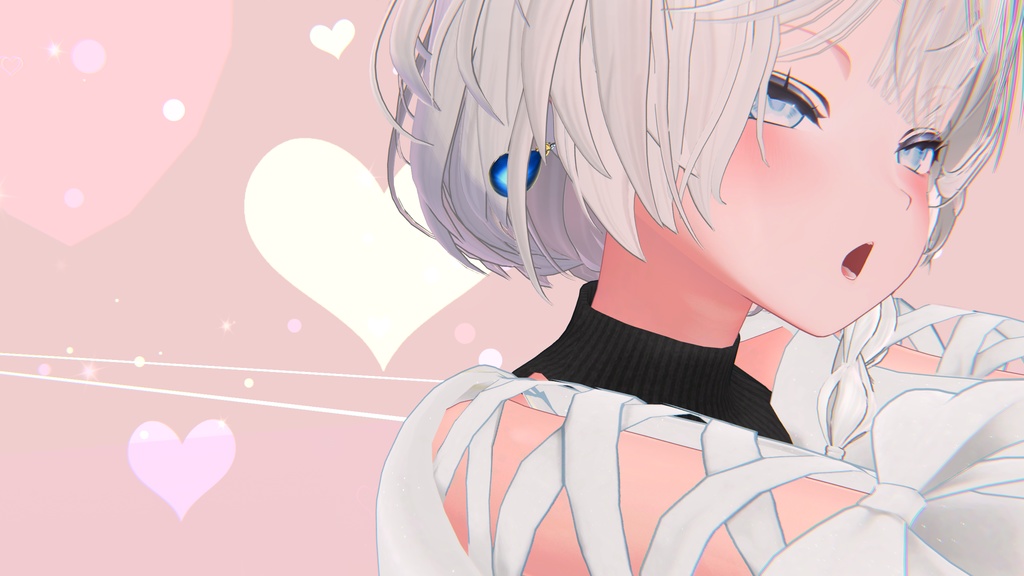 【FREE/VRChat想定】雫ピアス