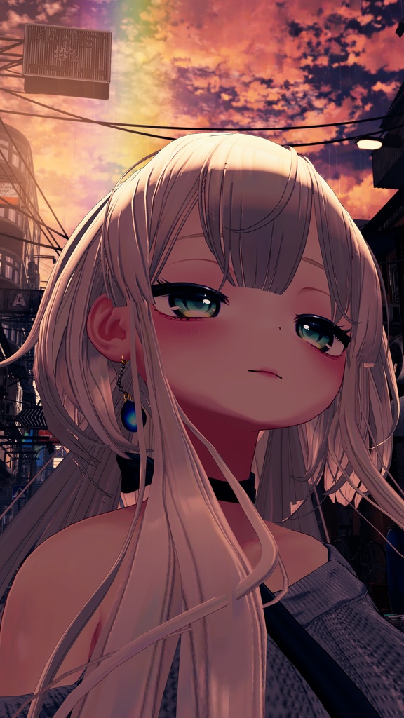 【FREE/VRChat想定】雫ピアス