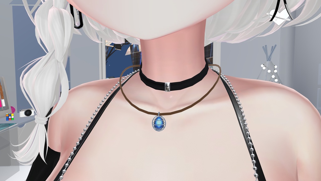 【FREE/VRChat想定】雫ネックレス