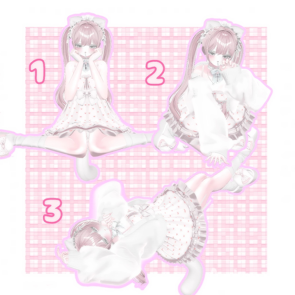 ♡にゃんにゃんもちポーズ集♡【期間限定無料】