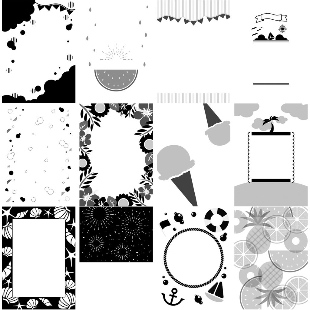 同人誌用素材セット3Summer