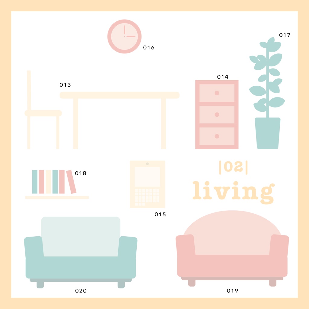 同人誌用素材セット4Room